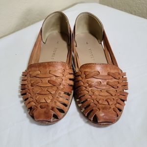 Nisolo Huraches Natural Leather Tan - Size 7